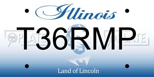 T36RMP Illinois License Plate