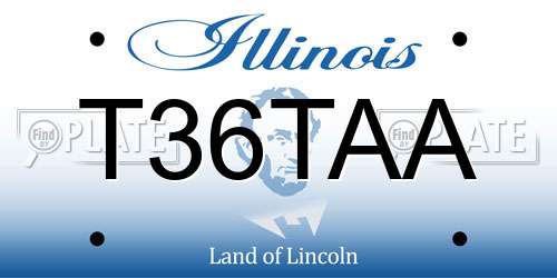 T36TAA Illinois License Plate