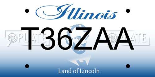 T36ZAA Illinois License Plate