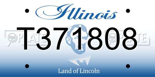 T371808 Illinois License Plate