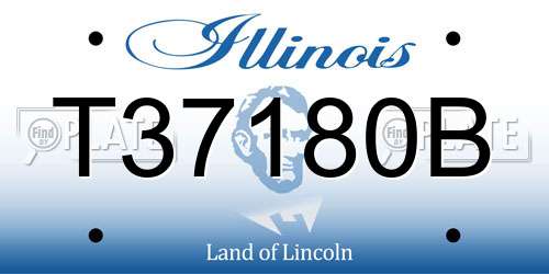 T37180B Illinois License Plate