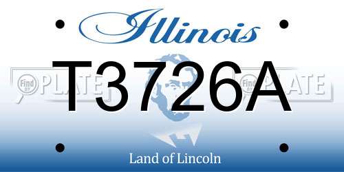 T3726A Illinois License Plate