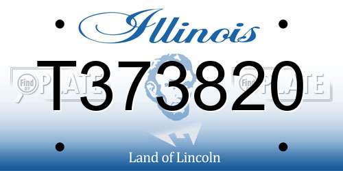 T373820 Illinois License Plate