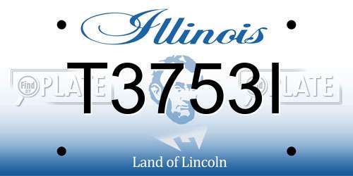 T3753I Illinois License Plate