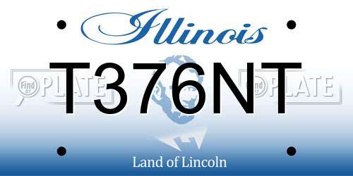 T376NT Illinois License Plate