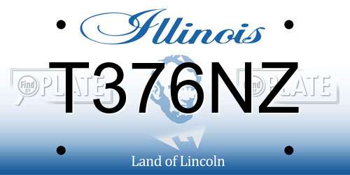 T376NZ Illinois License Plate