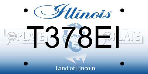 T378EI Illinois License Plate
