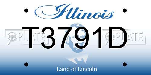 T3791D Illinois License Plate