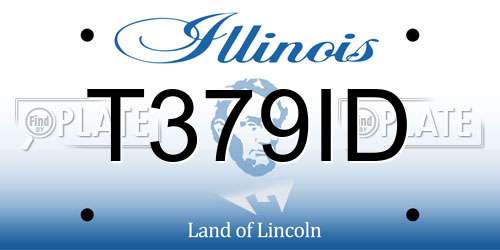 T379ID Illinois License Plate