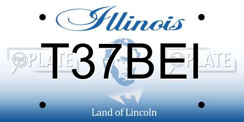 T37BEI Illinois License Plate