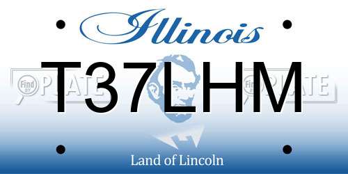 T37LHM Illinois License Plate