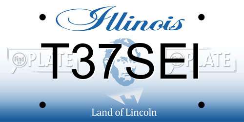 T37SEI Illinois License Plate