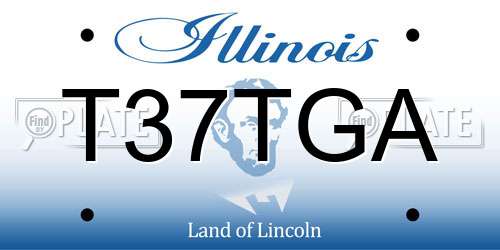 T37TGA Illinois License Plate