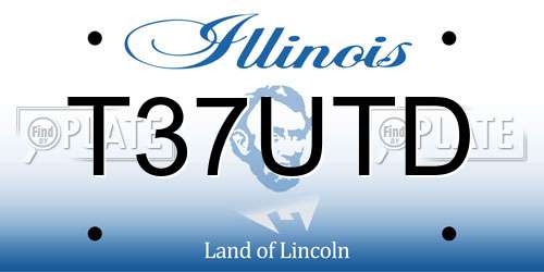 T37UTD Illinois License Plate