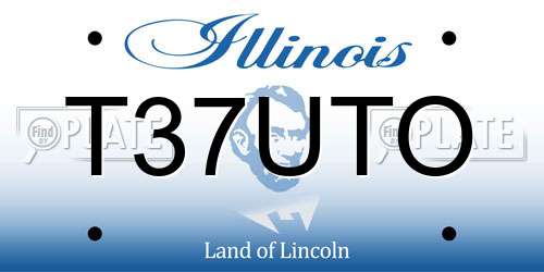 T37UTO Illinois License Plate