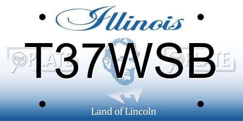 T37WSB Illinois License Plate