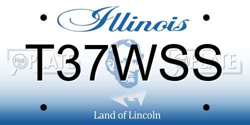 T37WSS Illinois License Plate