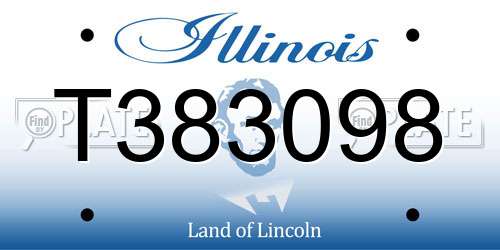 T383098 Illinois License Plate