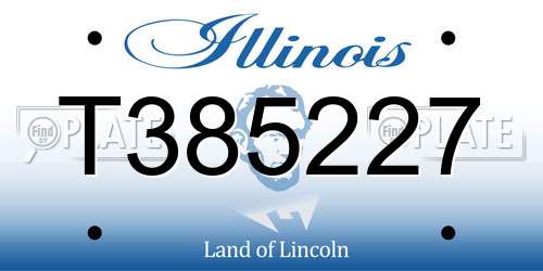 T385227 Illinois License Plate