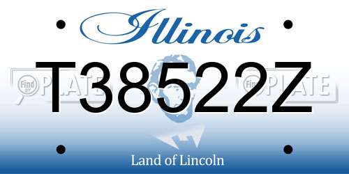 T38522Z Illinois License Plate