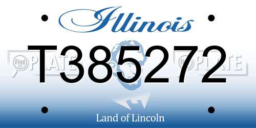 T385272 Illinois License Plate