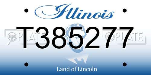 T385277 Illinois License Plate