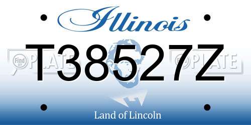 T38527Z Illinois License Plate