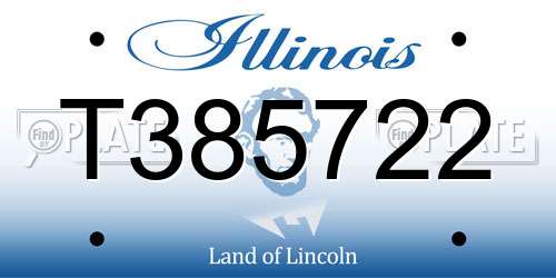 T385722 Illinois License Plate