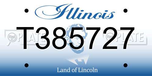 T385727 Illinois License Plate