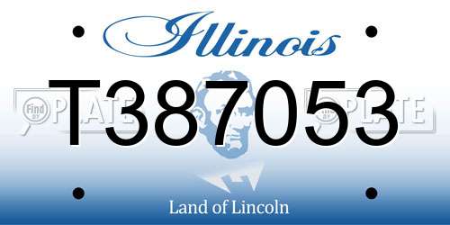 T387053 Illinois License Plate