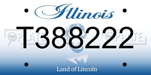 T388222 Illinois License Plate