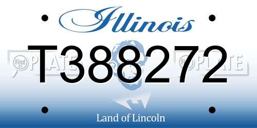 T388272 Illinois License Plate