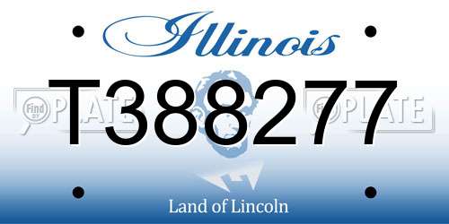 T388277 Illinois License Plate