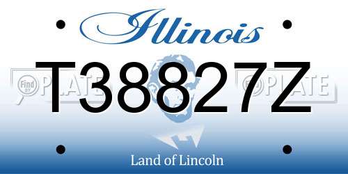 T38827Z Illinois License Plate