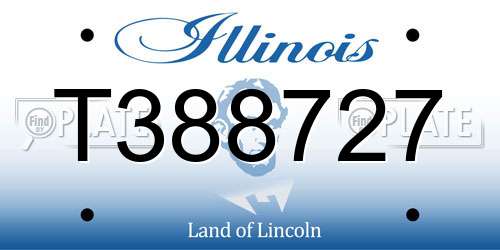 T388727 Illinois License Plate