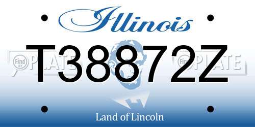 T38872Z Illinois License Plate