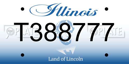 T388777 Illinois License Plate