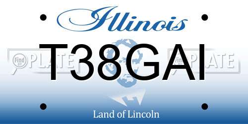 T38GAI Illinois License Plate