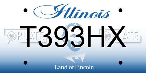 T393HX Illinois License Plate