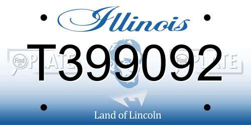 T399092 Illinois License Plate