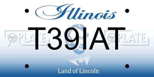 T39IAT Illinois License Plate