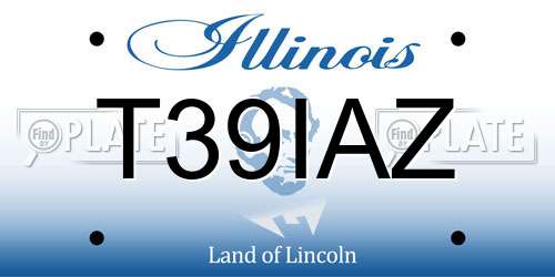 T39IAZ Illinois License Plate