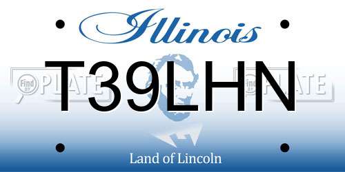 T39LHN Illinois License Plate