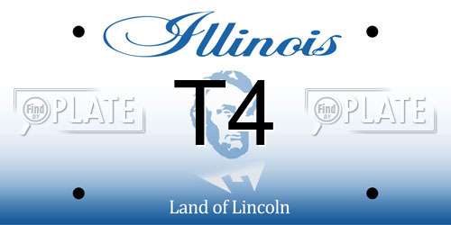 T4 Illinois License Plate
