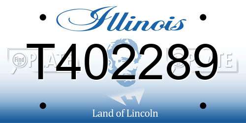 T402289 Illinois License Plate