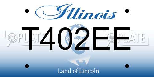 T402EE Illinois License Plate