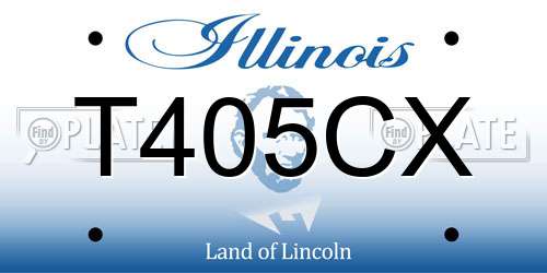 T405CX Illinois License Plate