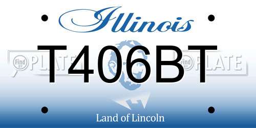 T406BT Illinois License Plate