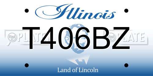 T406BZ Illinois License Plate