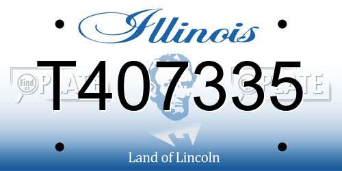 T407335 Illinois License Plate
